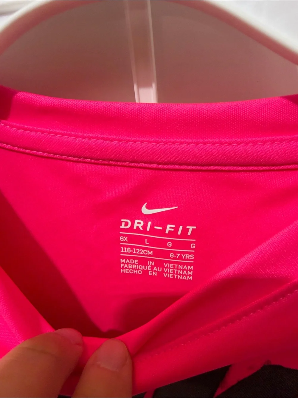 Nike Kids' Hot Pink Dri-FIT Logo Tee and shorts set